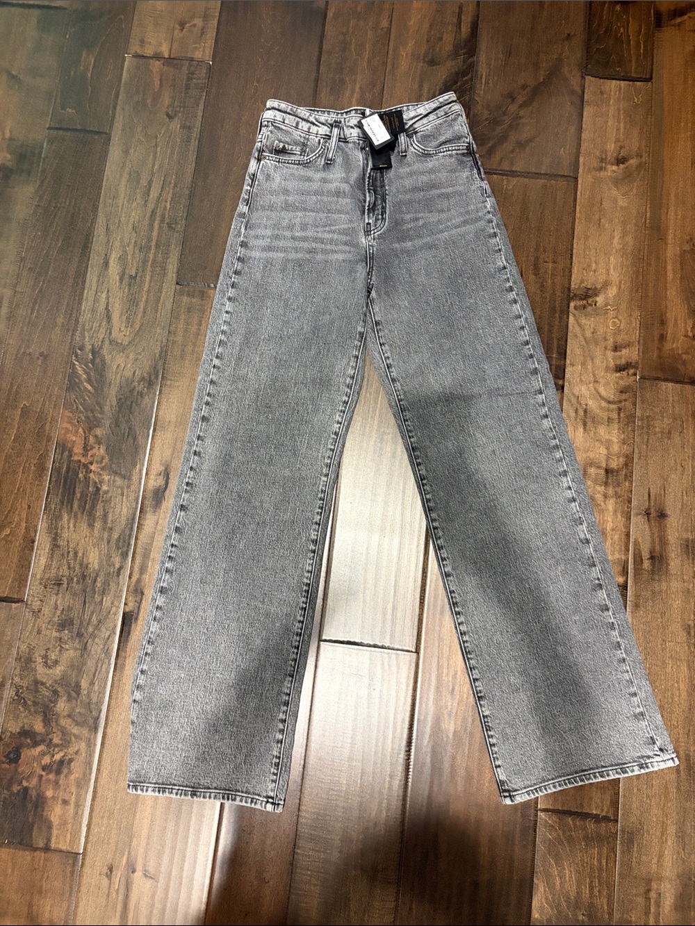 Maje Straight-Leg High-Rise Jeans - Grey Wash